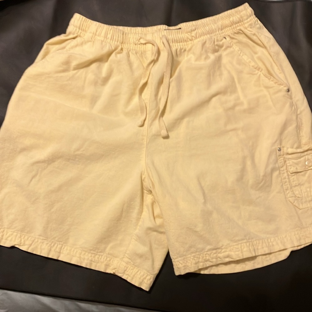 Erika yellow Bermudas with Elastic Waistband